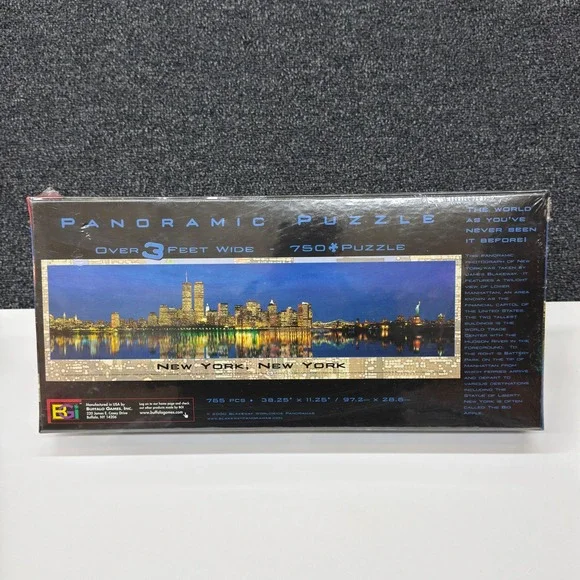 Buffalo Games New York City Panoramic Puzzle 750 Piece Twin Towers Skyline 2000